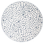 Tapis Rond Velours Motif Dalmatien Silver Blue Ø120 cm – Maldä