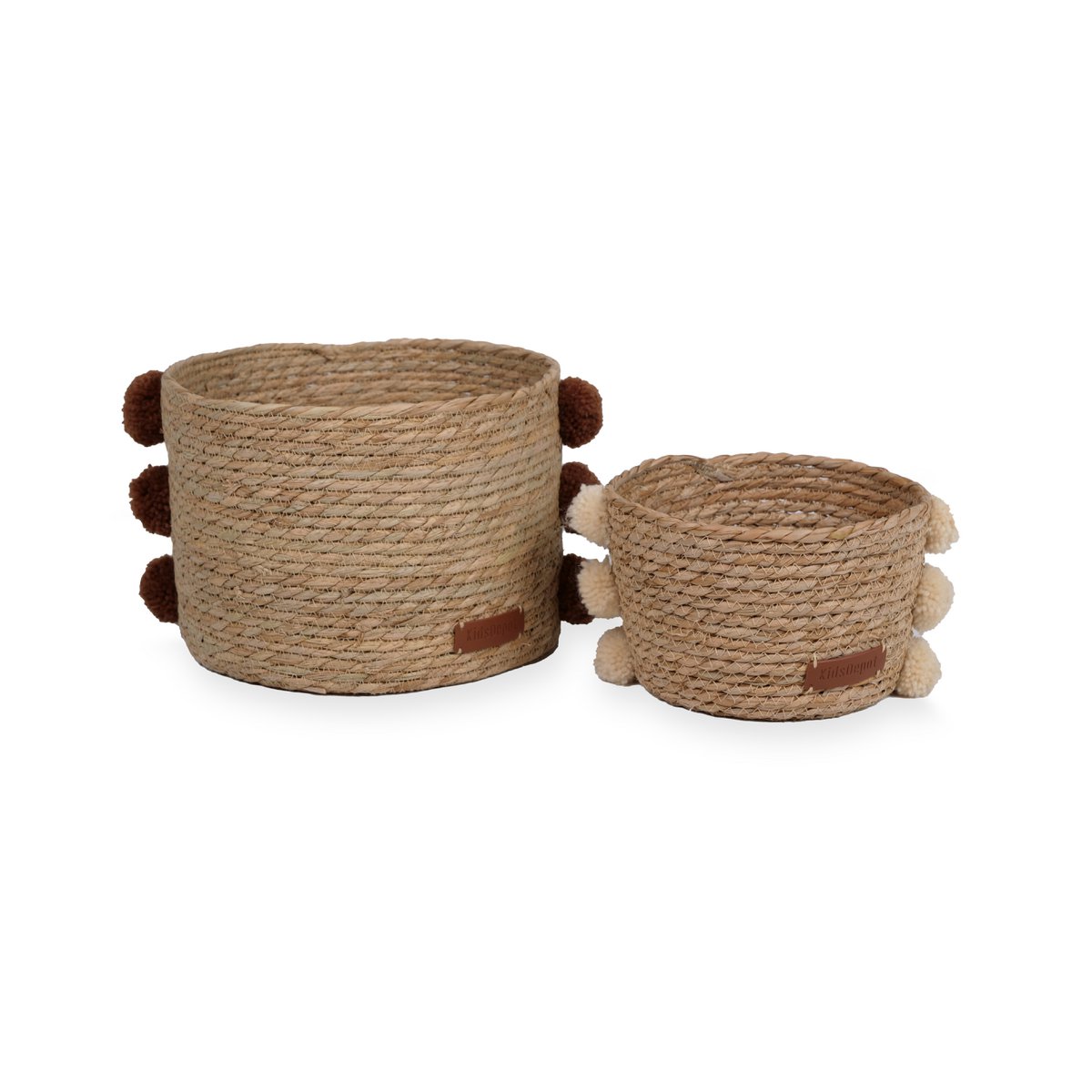 Lot de 2 Corbeilles à Pompons – Pola