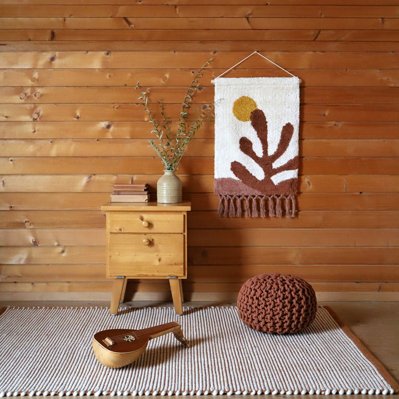 Décoration Murale Coton Tons Naturels Bohème – Botanica