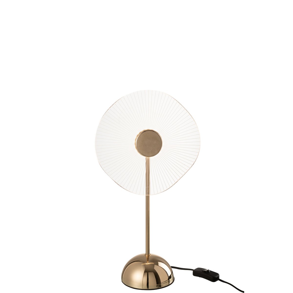 Lampe de Table LED Motif Fleur Dorée Petit Modèle Ø23,5 cm
