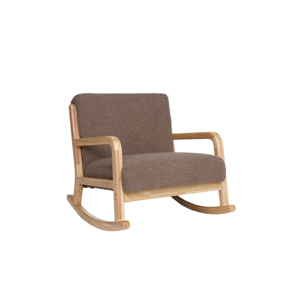 Chaise à Bascule Enfant en Bois Laqué avec Coussins – Aiden