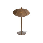 Lampe de Table Paris Disque Coton Taupe Ø34×49 cm