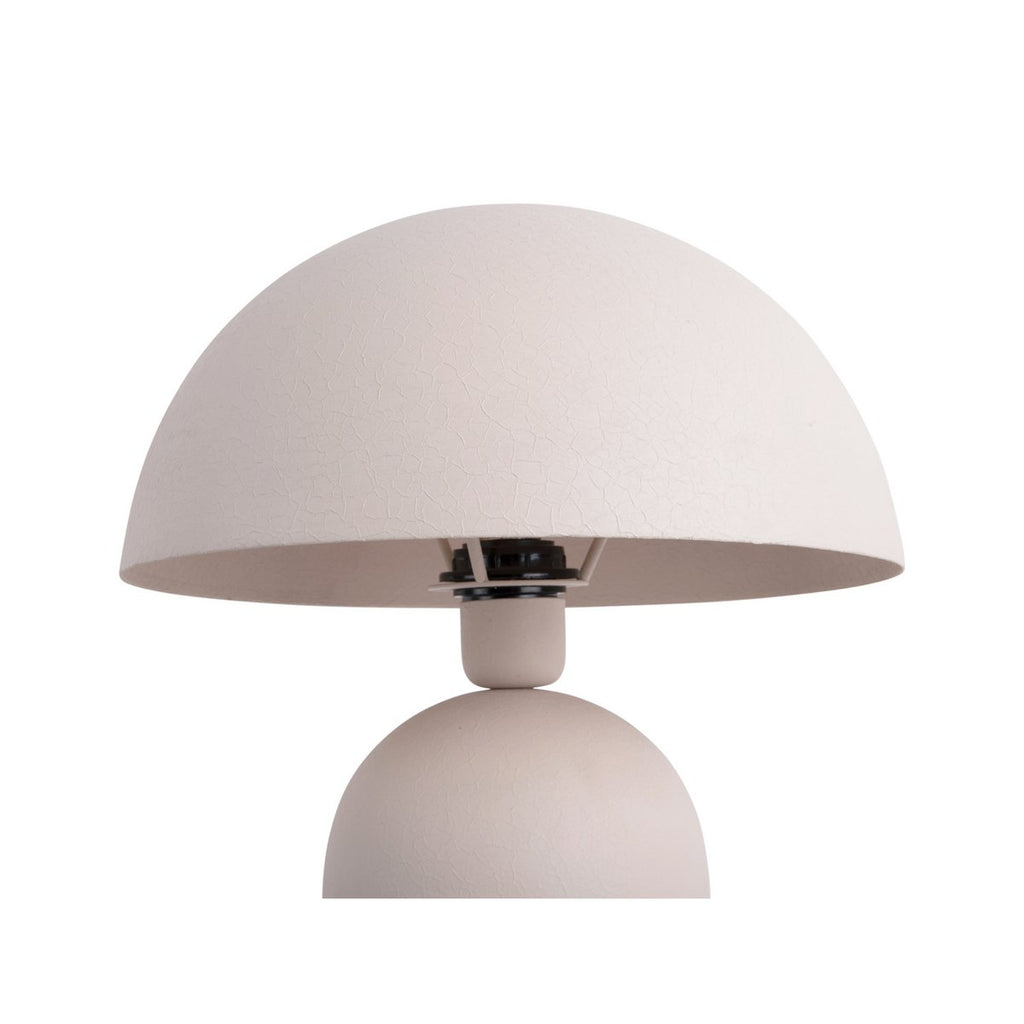 Lampe de Table Champignon Fer Texturé Beige BOAZ Grande Ø31 cm
