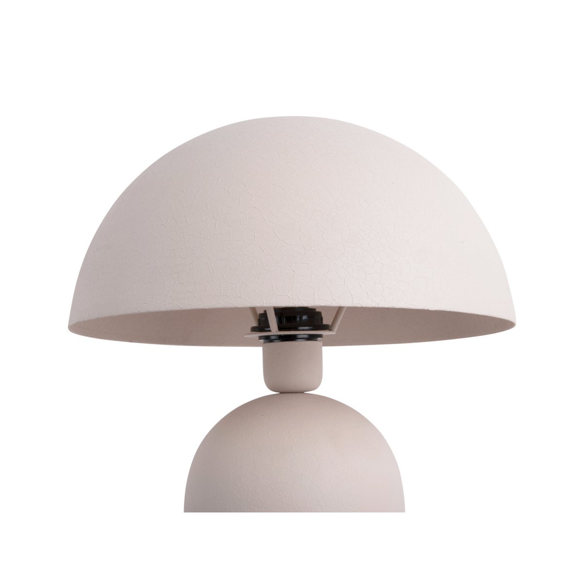 Lampe de Table Champignon Fer Texturé Beige BOAZ Grande Ø31 cm