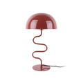 Lampe à Poser LOLA Pied Torsadé Fer Émaillé Rouge Ocre Ø31×54 cm