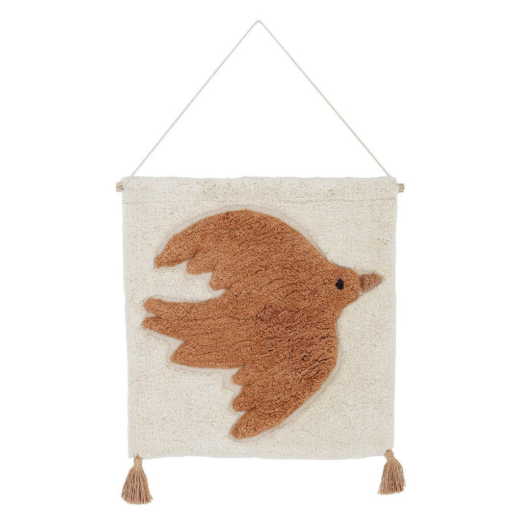 Décoration Murale Oiseau en Velours de Coton – BohBird – Nattiot