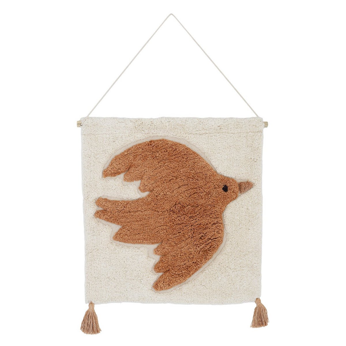 Décoration Murale Oiseau en Velours de Coton – BohBird – Nattiot