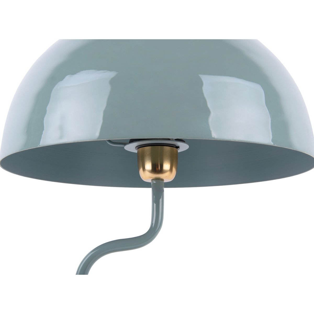 Lampe à Poser LOLA Pied Torsadé Fer Émaillé Bleu Ø31×54 cm