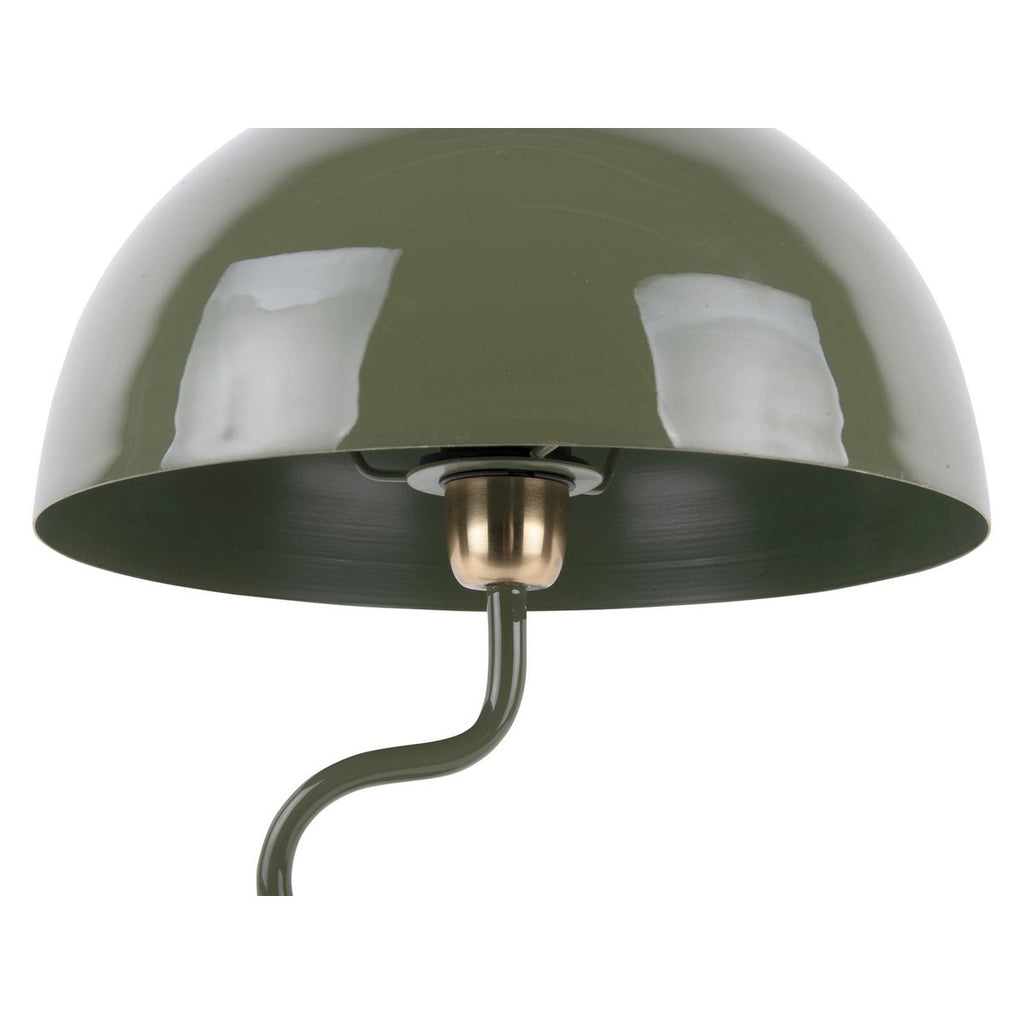 Lampe à Poser LOLA Pied Torsadé Fer Émaillé Vert Jungle Ø31×54 cm