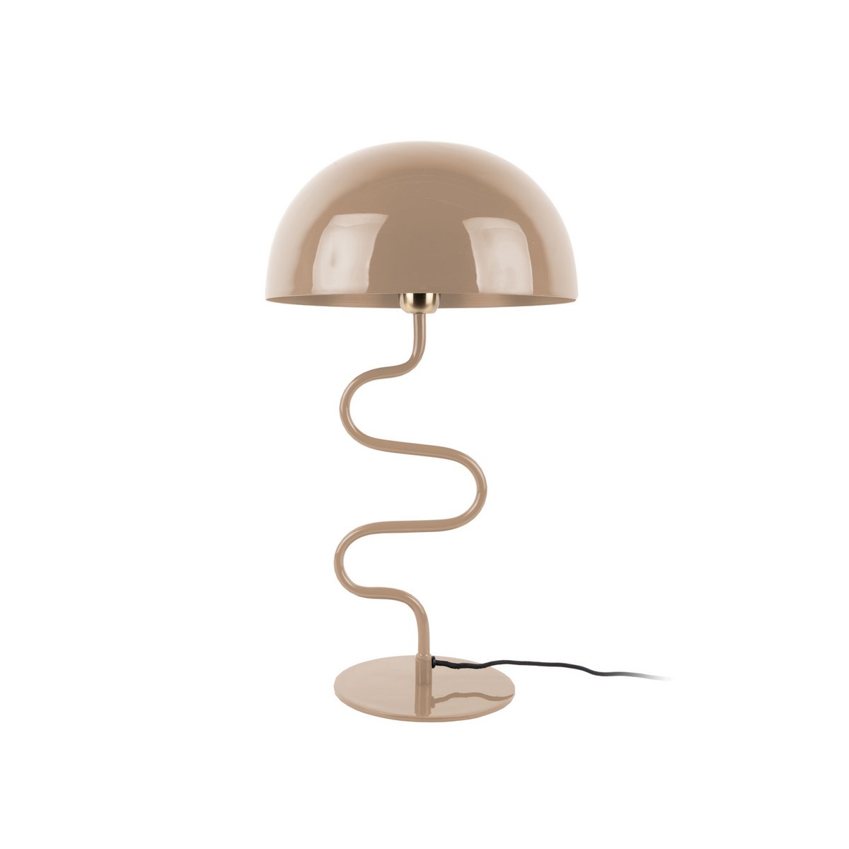Lampe à Poser LOLA Pied Torsadé Fer Émaillé Marron Ø31×54 cm