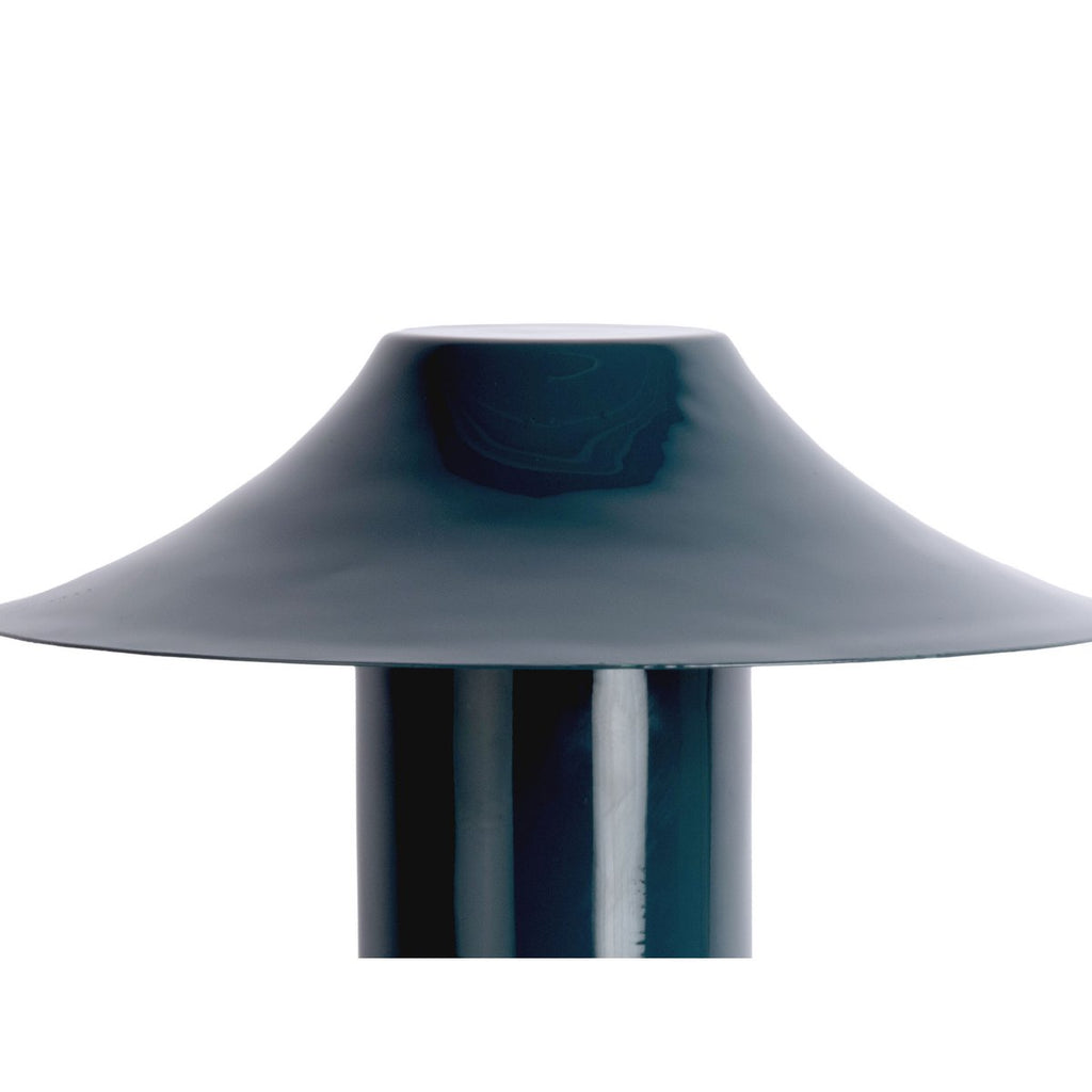 Lampe de Table CATANIA Trapèze en Fer Bleu Foncé – Ø30 × H32 cm