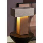 Lampe à Poser GRATO RECTO Fer Or Rosé Brillant 32×32×35 cm