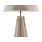 Lampe de Table Grand Format Fer Taupe Amplio XL Ø40 cm