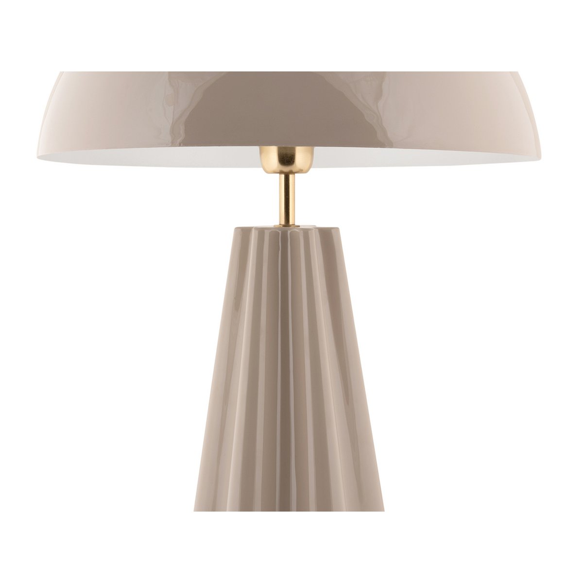 Lampe de Table Grand Format Fer Taupe Amplio XL Ø40 cm