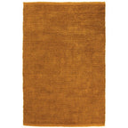 Tapis rectangulaire en jute naturel tressé de couleur jaune moutarde ocre Elios Vivaraise.