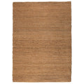 Tapis rectangulaire naturel tissé en jute et coton coloris bronze marron Vivaraise.