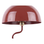 Lampe à Poser LOLA Pied Torsadé Fer Émaillé Rouge Ocre Ø31×54 cm