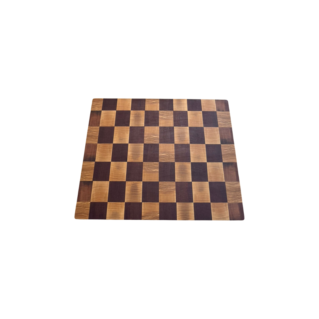 Planche à Découper Bois de Bout Frêne & Sapelli Motifs Géométriques