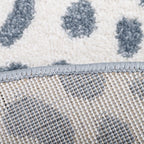 Tapis Rond Velours Motif Dalmatien Silver Blue Ø120 cm – Maldä