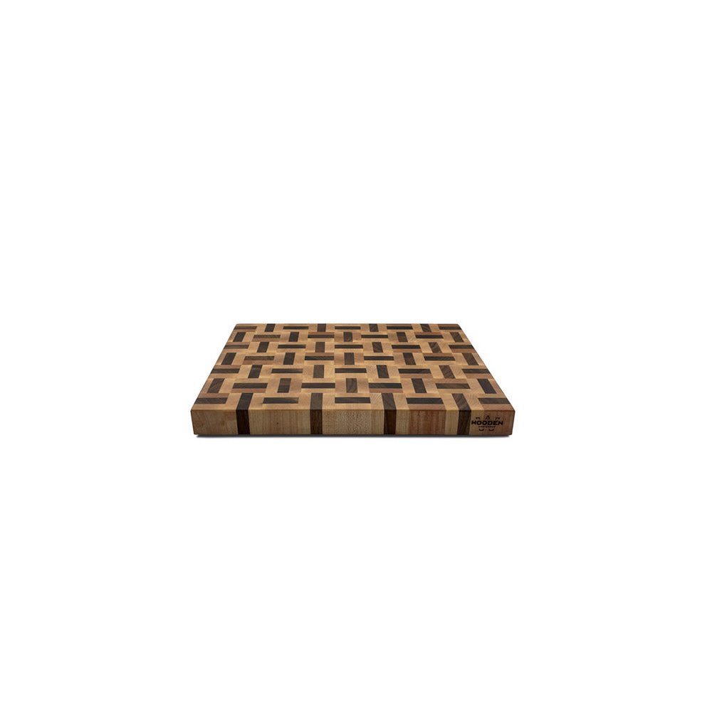 Planche à Découper Bois de Bout Motifs Labyrinthe & Échecs
