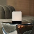Lampe à Poser HÉVÉA Bois Noir Sans Fil Rechargeable Ø12×15 cm