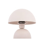 Lampe de Table Champignon Fer Texturé Beige BOAZ Petit Modèle Ø21 cm