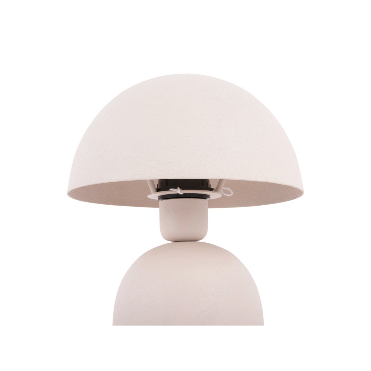 Lampe de Table Champignon Fer Texturé Beige BOAZ Petit Modèle Ø21 cm