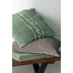 Coussin SAHEL Bords Effilochés Coton Taupe 50×50 cm