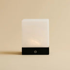 Lampe à Poser HÉVÉA Bois Noir Sans Fil Rechargeable Ø12×15 cm