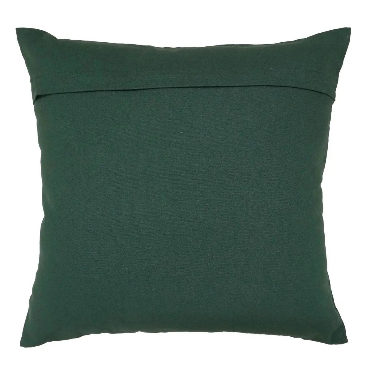 Housse de Coussin Noël HO HO HO Brodée Vert Blanc Rouge 45×45 cm