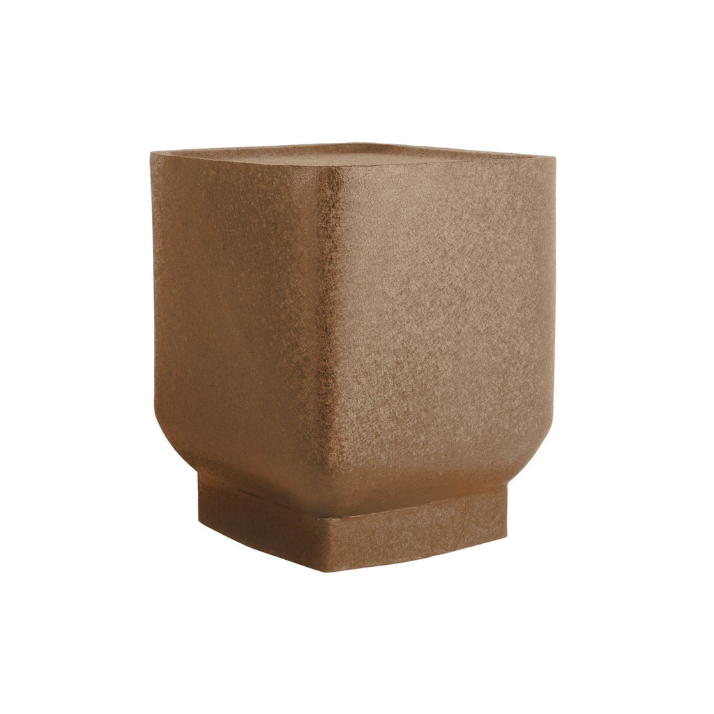 Table d'Appoint BOAZ CUADRO Fer Texturé Marron 37×37×40 cm