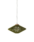 Suspension Graphique en Jute Vert et Métal Aya (Ø62cm)