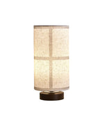 Lampe à Poser Japandi en Lin et Bois Foncé Sakura (35cm)