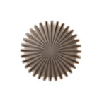 Vue de dessus du bol vague moyen gris béton, motif rayonnant en étoile, design sculptural nordique