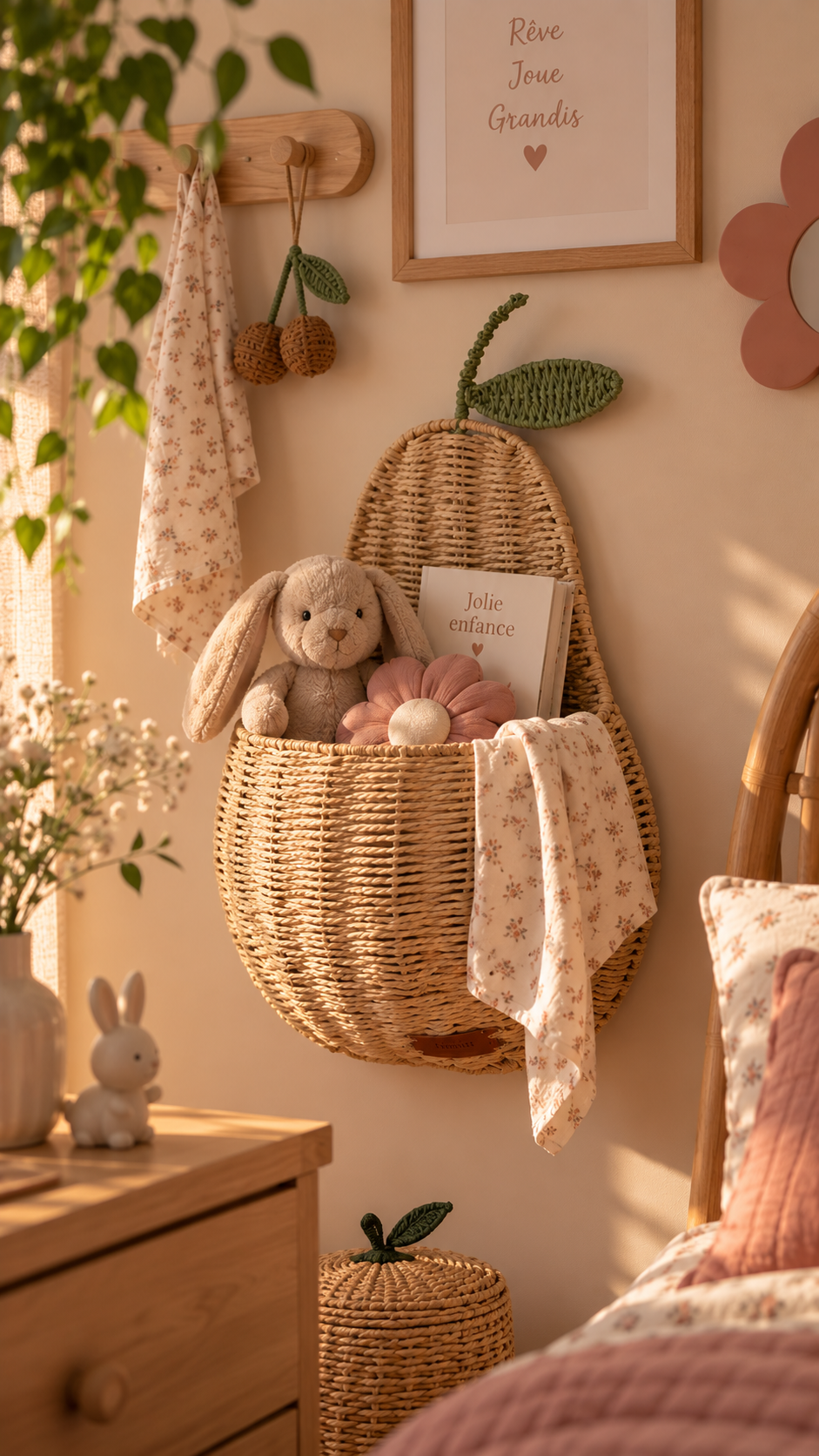 Rangement Mural Poire en Jonc de Mer – Poire