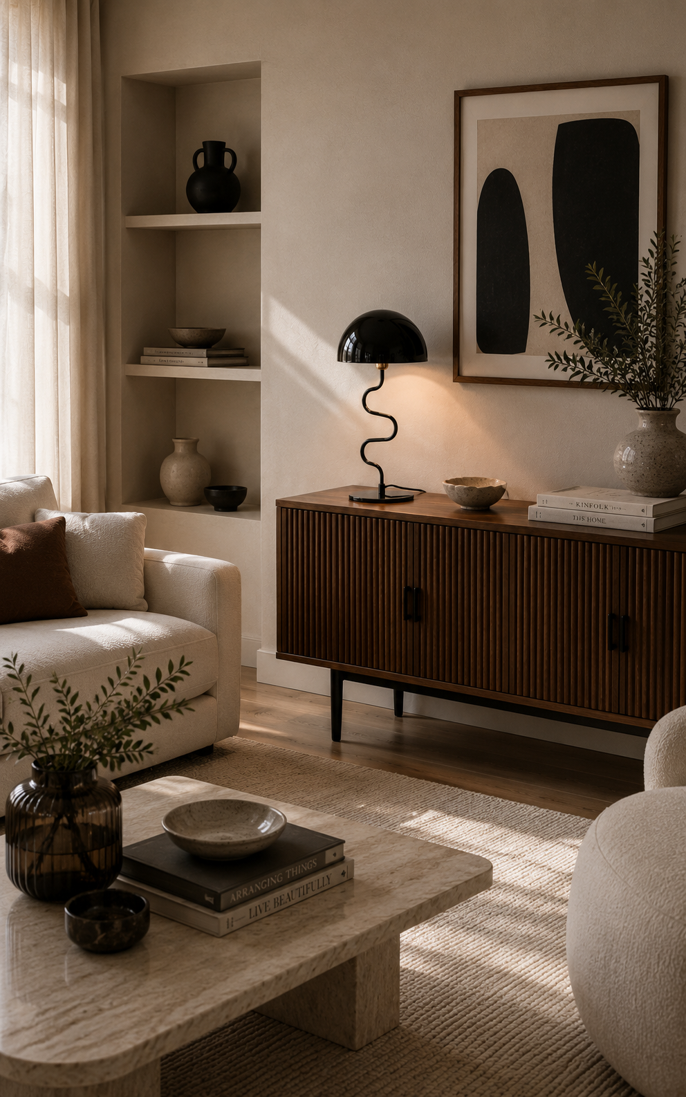 Lampe à Poser LOLA Pied Torsadé Fer Émaillé Noir Ø31×54 cm