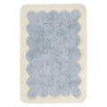 Tapis Coton Design Festonné Bleu Nuage 100×150 cm – Alfonsina