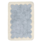 Tapis Coton Design Festonné Bleu Nuage 100×150 cm – Alfonsina