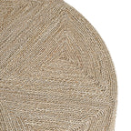 Détail du tressage serré et qualitatif en fibre de jonc de mer (seagrass).