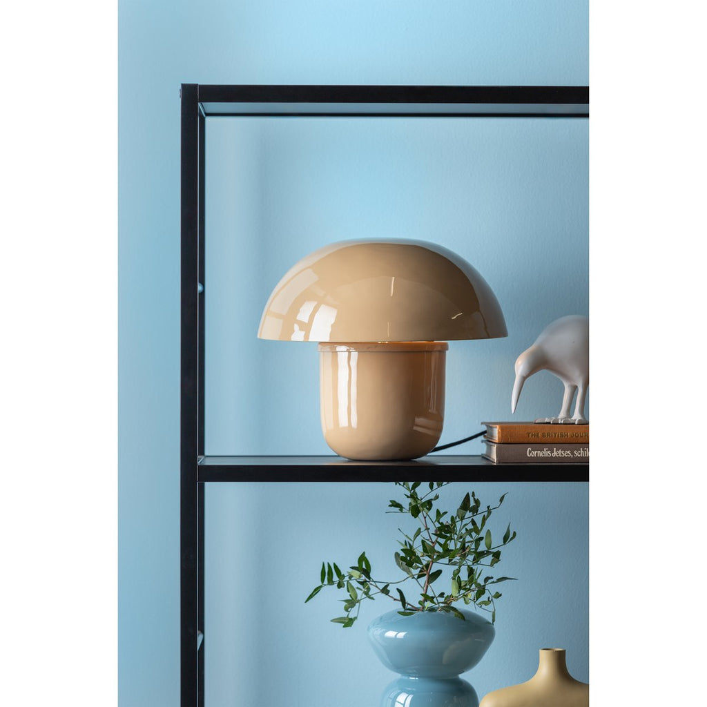 Lampe à Poser NORA Champignon Fer Émaillé Marron Ø29×25 cm