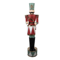 Statue Casse-Noisette Noël Métal Rouge 33×33×121 cm