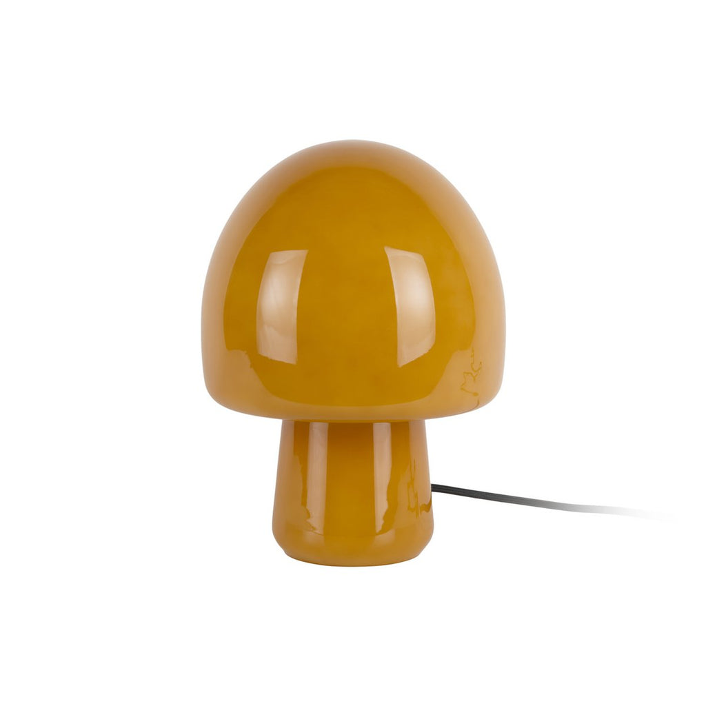 Lampe de Table Champignon Verre Jaune Brillant Profitez Ø20 cm