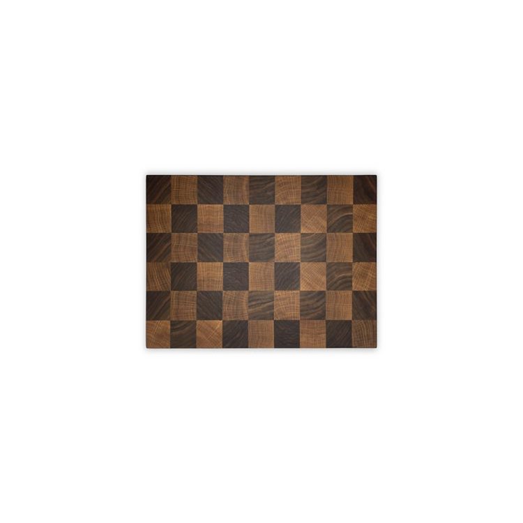 Planche à Découper Bois de Bout Motifs Labyrinthe & Échecs