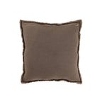 Coussin SAHEL Bords Effilochés Coton Taupe 50×50 cm