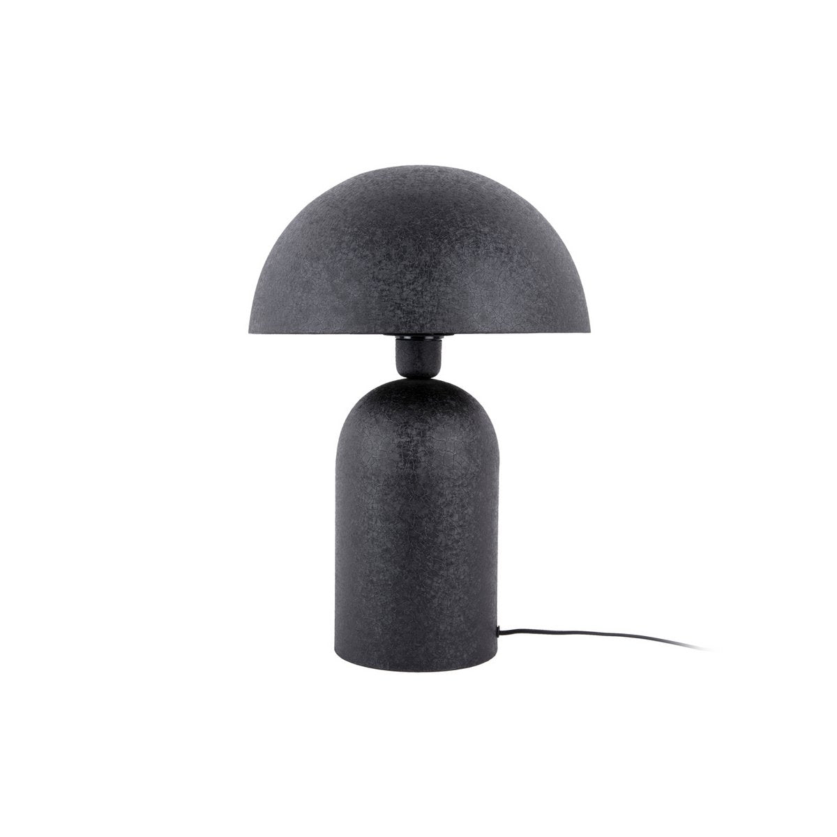 Lampe de Table Champignon Fer Texturé Noir BOAZ Grande Ø31 cm