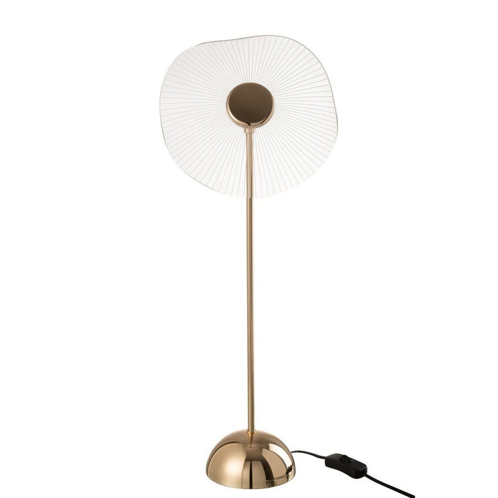 Lampe de Table LED Motif Fleur Dorée Grand Modèle Ø23,5 cm