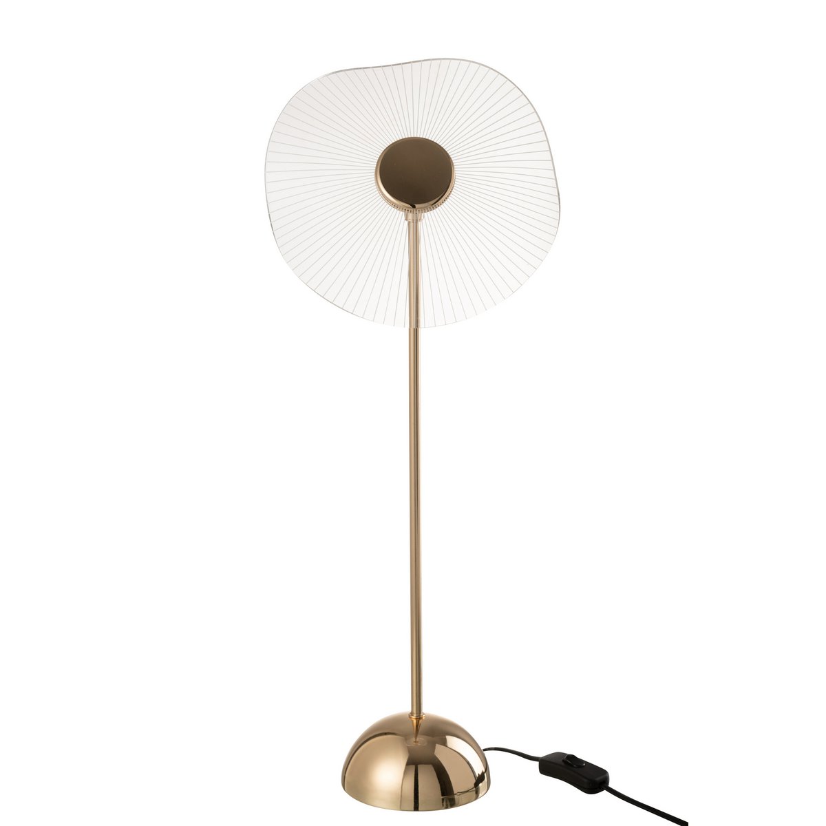Lampe de Table LED Motif Fleur Dorée Grand Modèle Ø23,5 cm