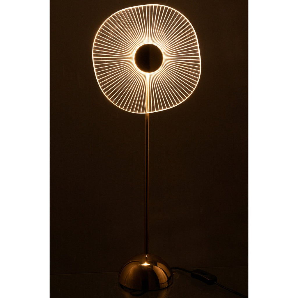Lampe de Table LED Motif Fleur Dorée Grand Modèle Ø23,5 cm