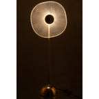 Lampe de Table LED Motif Fleur Dorée Grand Modèle Ø23,5 cm