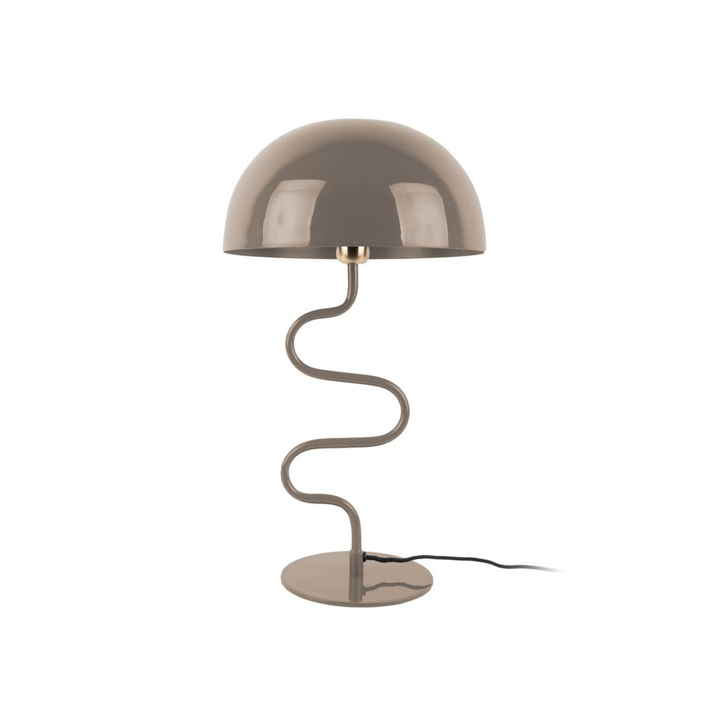 Lampe à Poser LOLA Pied Torsadé Fer Émaillé Gris Ø31×54 cm